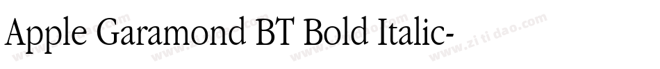 Apple Garamond BT Bold Italic字体转换